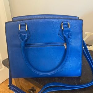 Blue leather pocketbook